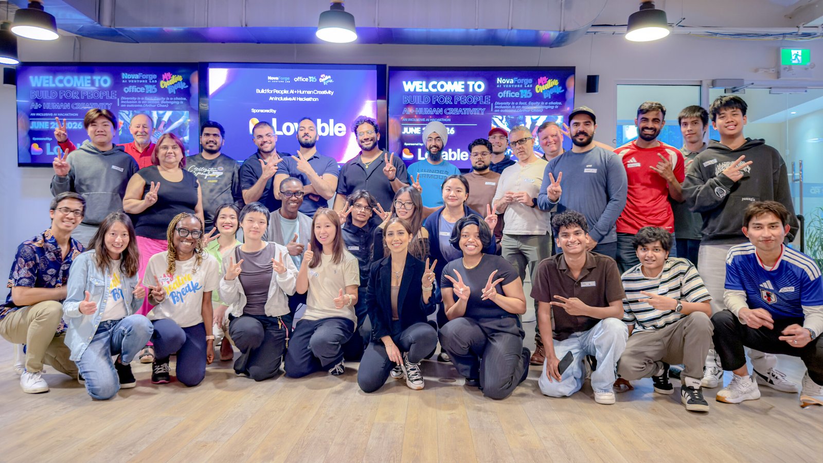 Group photo of the hackathon.