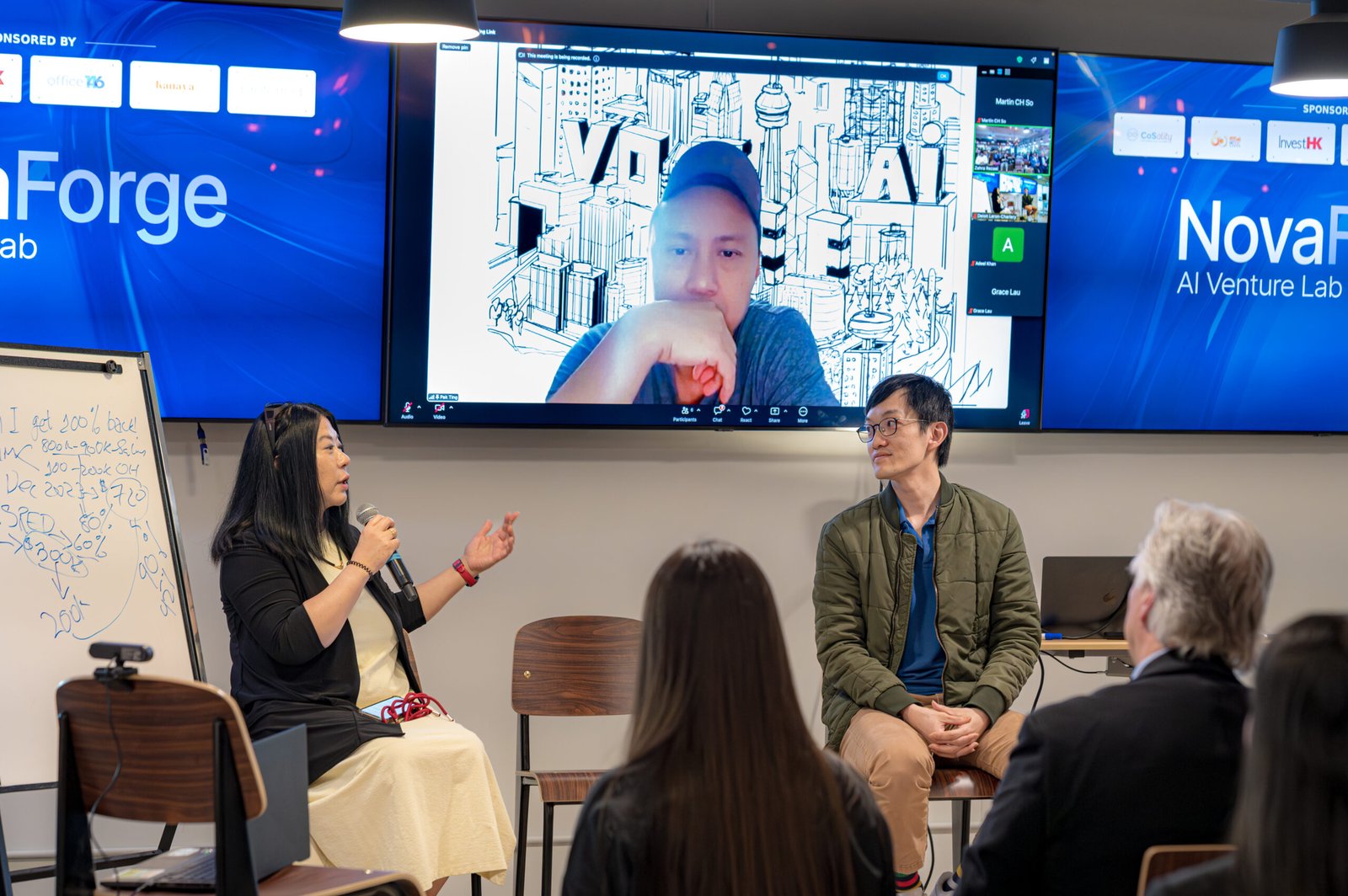 Panel discussion with a guest from Hong Kong